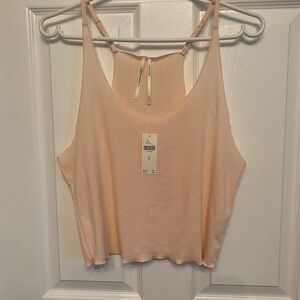 Anthropologie Pink Adjustable Racer Back Patterned Tank Top Cami NWT Size M